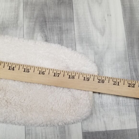 ✅Forever 21 Sherpa Pullover Sweatshirt 1/4 Zip W/Front Pocket Ivory Womens Sz M - Picture 6 of 8